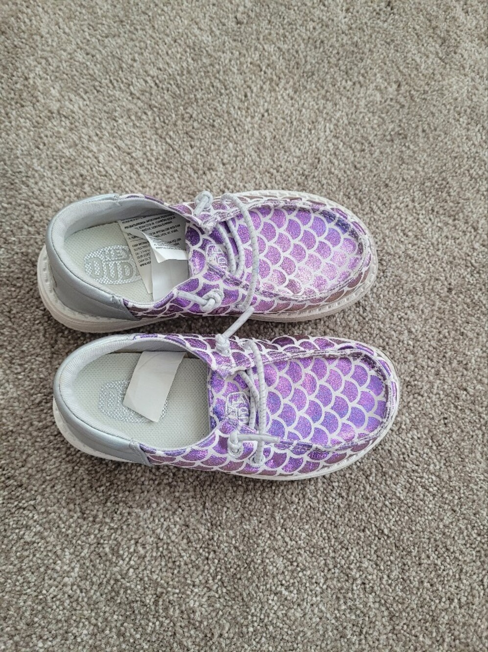Hey Dude Kids Wendy Funk Purple Slip On Shoes Size 9